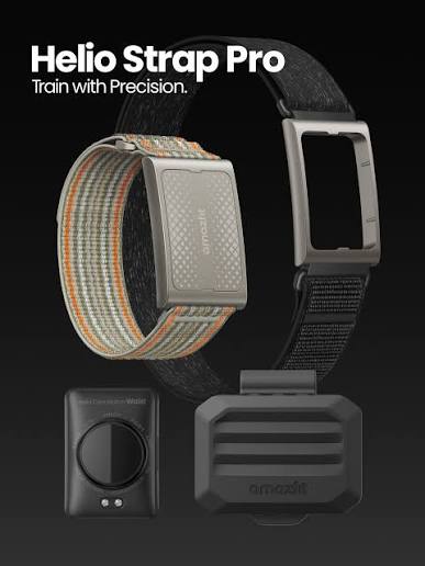 Sistema Amazfit Helio Strap Pro con sensor de pulso para brazo y sensor de movimiento para cintura