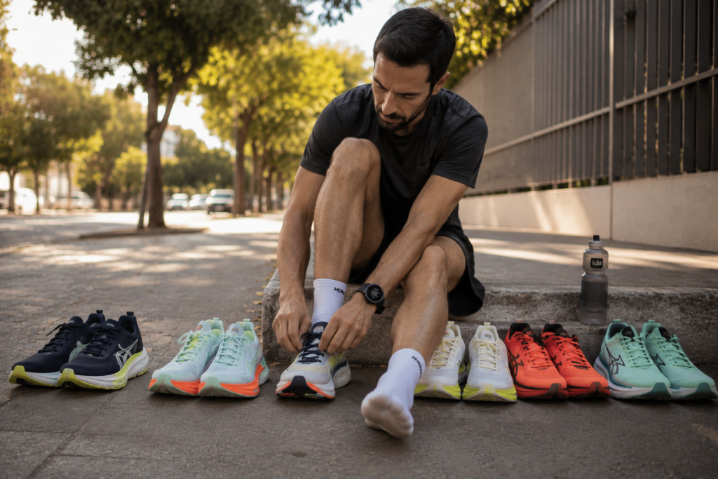 Corredor popular probando zapatillas de running a diferentes ritmos